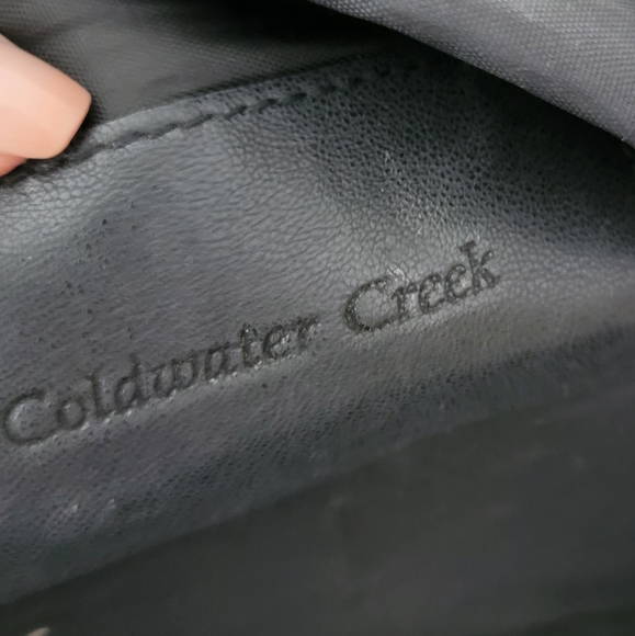 Coldwater Creek Soft Vegan Leather Bamboo Trim Shoulder Bag - Picture 14 of 15